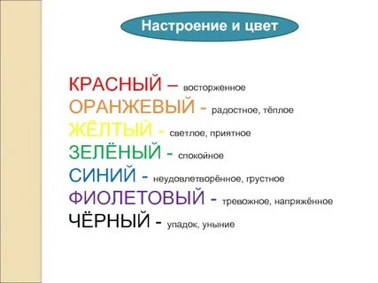 Соответствует настроению