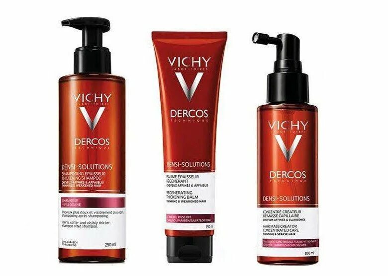 Средства для волос vichy отзывы. Vichy для волос Densi solutions. Шампунь Vichy Densi. Гаммы виши Деркос. Виши Деркос линейка.