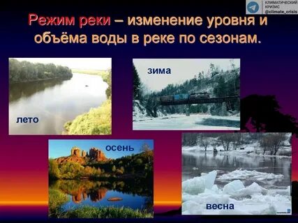 Изменение состояния реки во времени