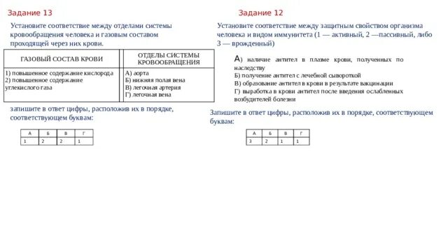 Установите соответствие между примерами и видами иммунитета Иммунитет схема