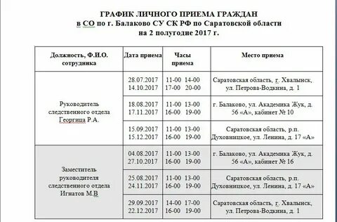 Расписание собесов