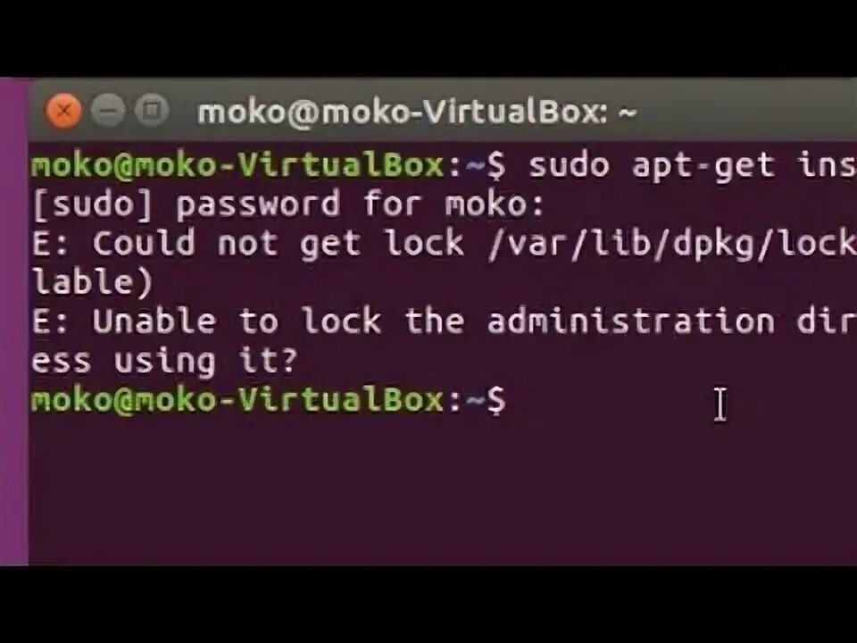 Could not create lock. Could not create lock