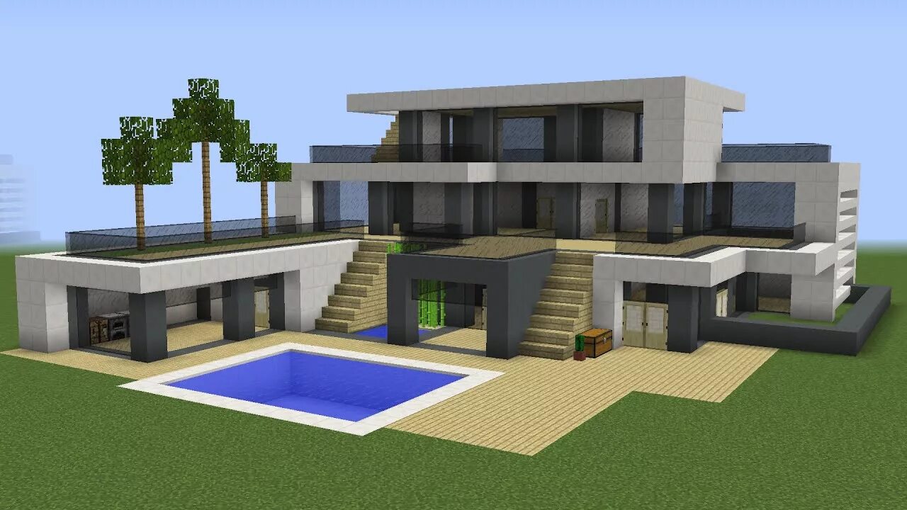 Minecraft modern house tutorial