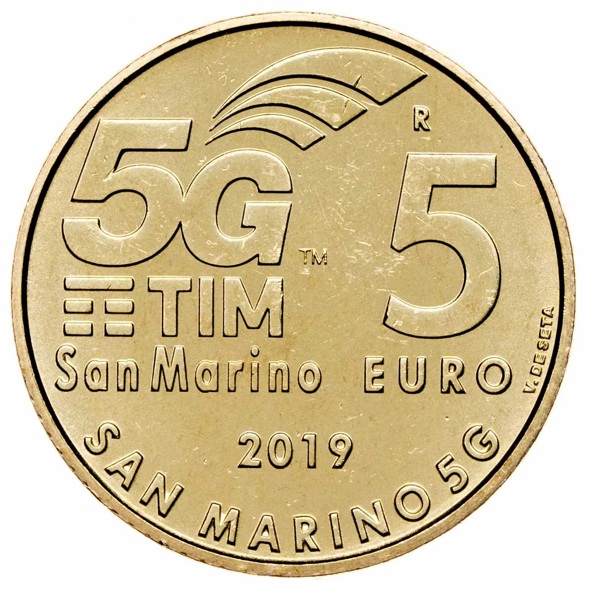 Сан-Марино, 2019 год, 5 евро, технология мобильной связи - 5g. 5 Евро Сан Марино. Валюта Сан Марино. 5 Евро 2019. Евро сан марино