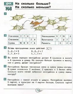 Урок 95 математика 1 класс