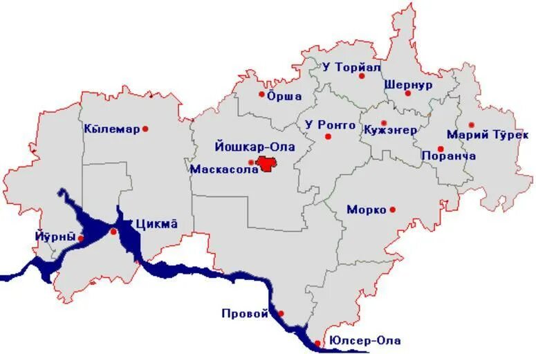 Карта Республики Марий Эл по районам. Карта Марий Эл по районам. Контурная карта Марий Эл районы. Карта Марий Эл с районами.