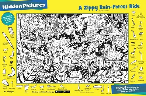 Rain Forest Hidden pictures, Hidden pictures printables, Hidden.