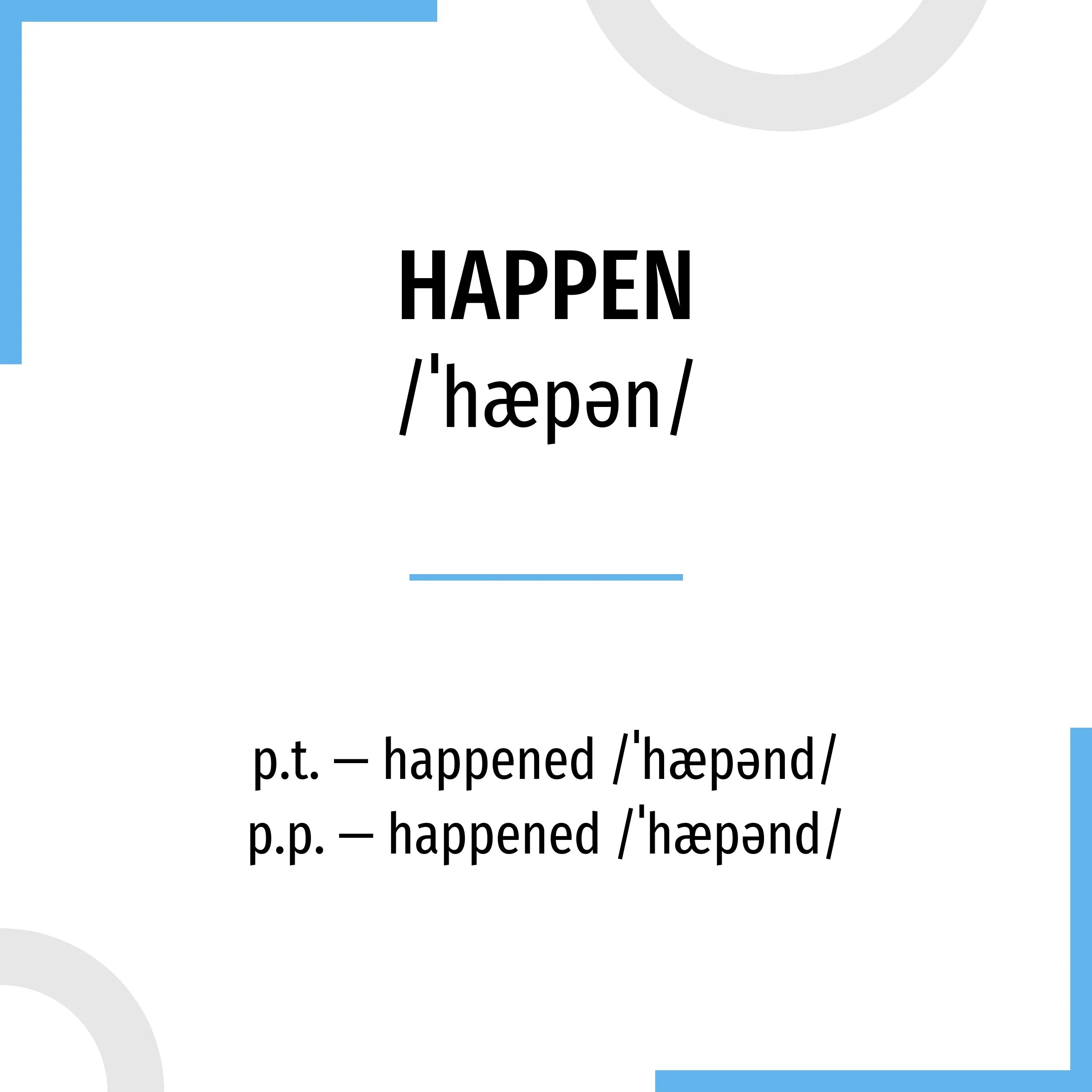 Happen формы глагола. Три формы глагола happen. Неправильные глаголы happen. Вторая форма глагола happen. Happen формы