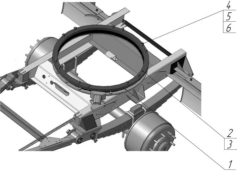 Кольца вращающаяся ось. Круг поворотный МАЗ 5224в-2704015. Круг поворотный прицепа МАЗ 83781. Поворотный круг на прицеп 2птс4. Рама поворотной тележки (l=1420) 83781-2822010-030.