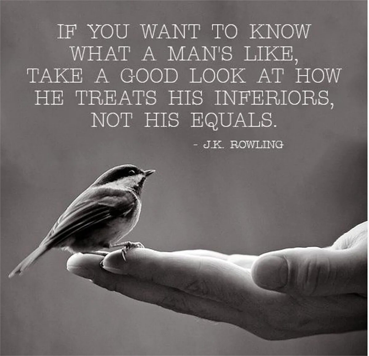 Take good. If you want to know what a man’s like, take a good look at how he treats his inferiors, not his equals.. His inferiors not his equals. If you want to know. Know what you want quotes.