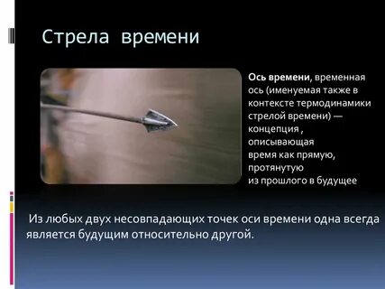 Стрела времени эмис
