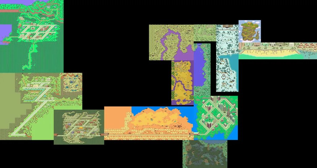 6. Ascii-графика. Ultima 1 world map. Earthbound full map. Ультима 1.