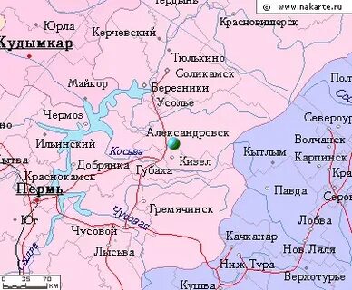 Александровск карта