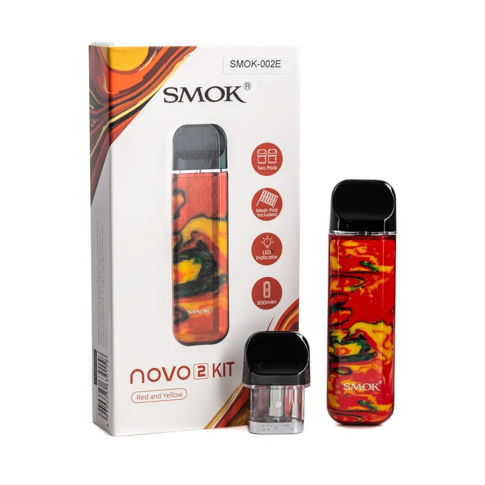 Смок 2 кит. Pod-System Smok novo 2 Kit Red. Набор Smok novo 2 pod 800mah. Pod комплект Smok novo 2. Smok novo 2 pod Kit 800mah 2ml Yellow and Purple.