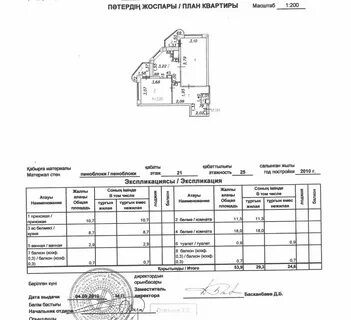 Документ планировки квартиры