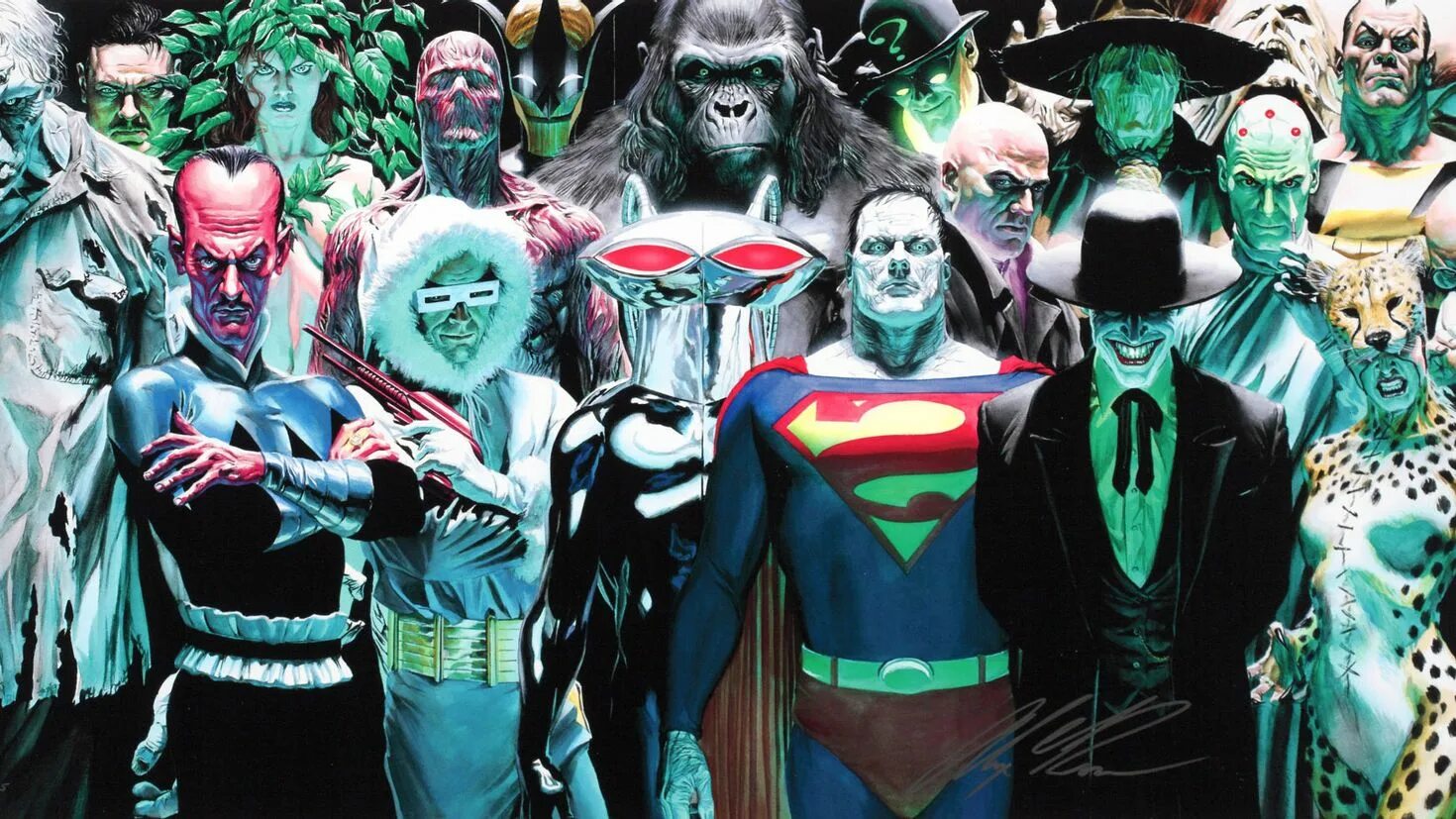 Суперзлодеи dc comics. Alex Ross Justice. Alex Ross DC Comics. Justice League Alex Ross. Легион злодеев DC.