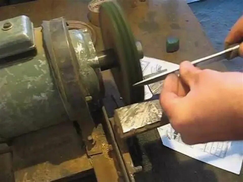 Как точить ножи на станке видео