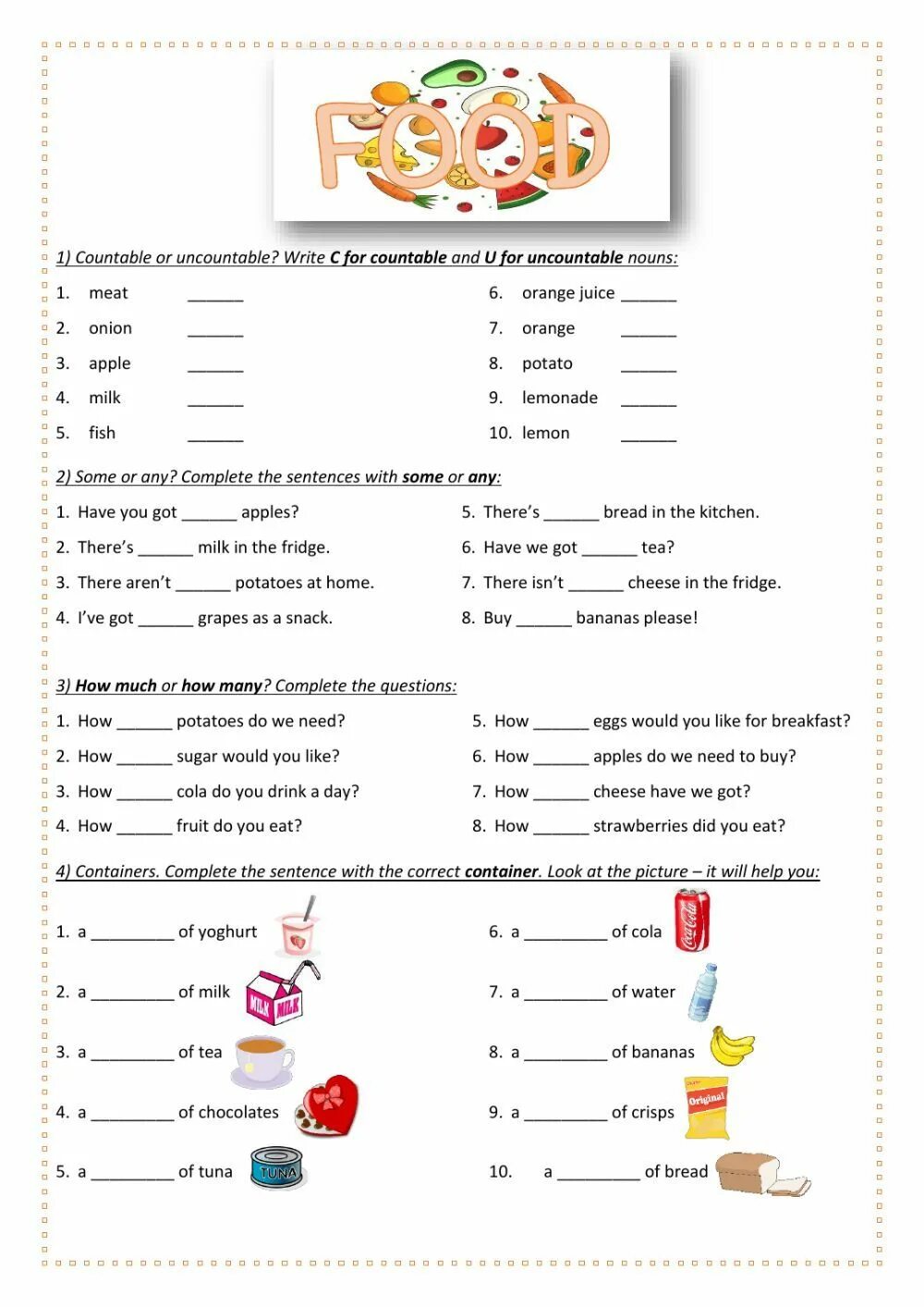 Countable uncountable food and Drinks упражнения. Food and Drinks Worksheets. Countable and uncountable food and Drinks. Uncountable food Worksheets.