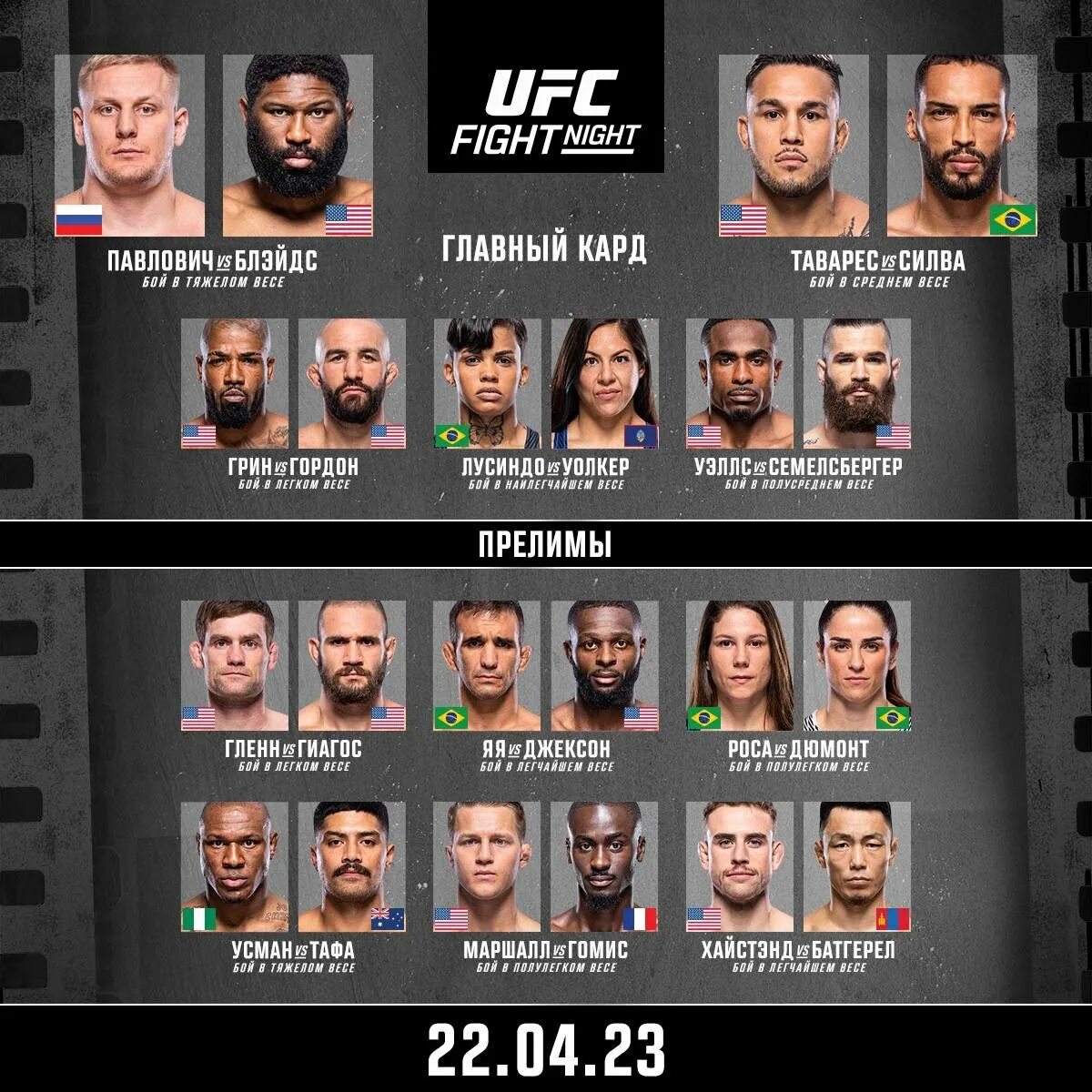 UFC Fight Night 222 Павлович Блэйдс. Юфс Павлович Блейдс кард. Юфс 222 кард. UFC 294 кард участников.