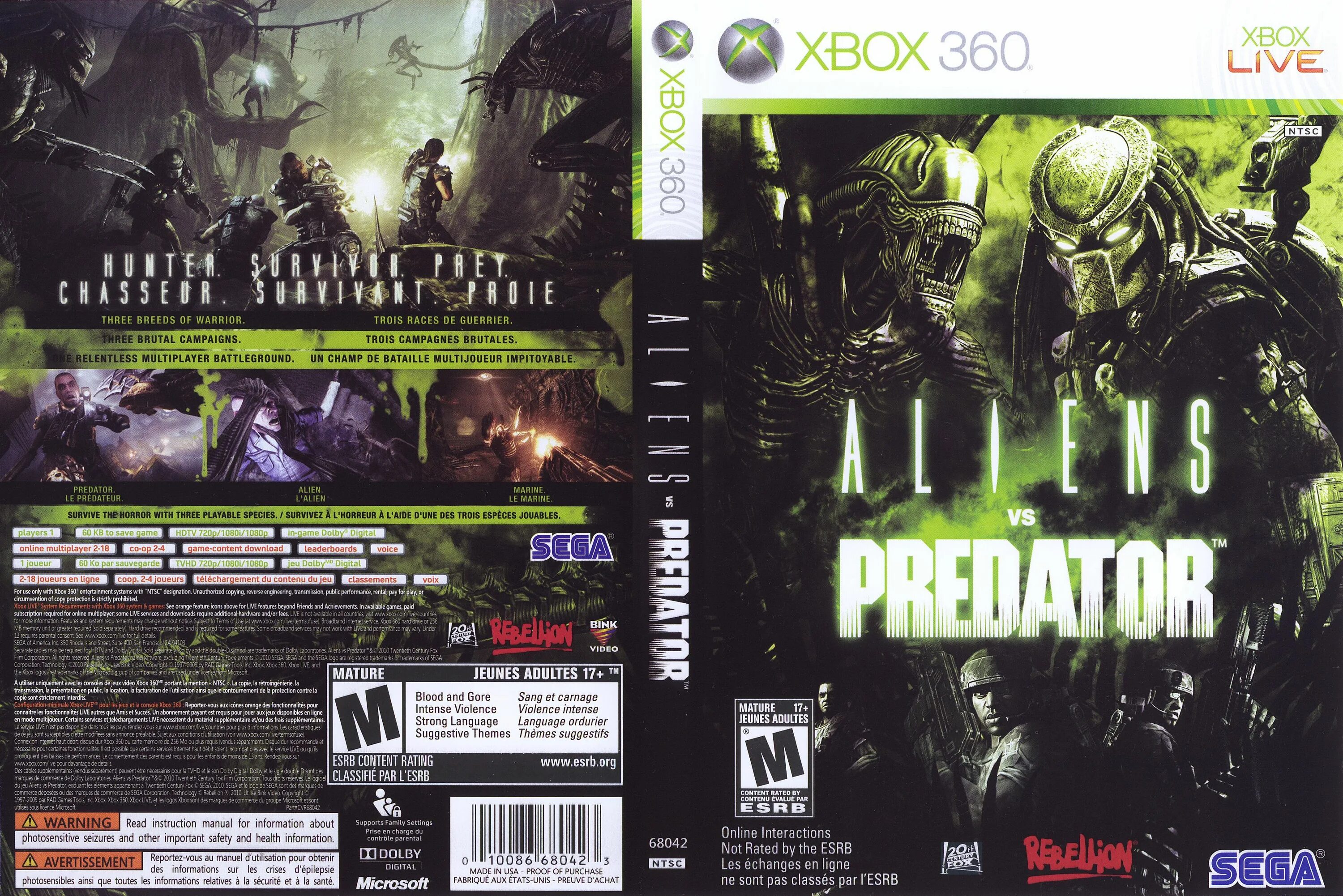 Xbox 360 русский язык игры. Aliens vs Predator Xbox 360. Игра Aliens vs. Predator (Xbox 360. Aliens vs Predator 2010 PS 4. Xbox 360 хищник.