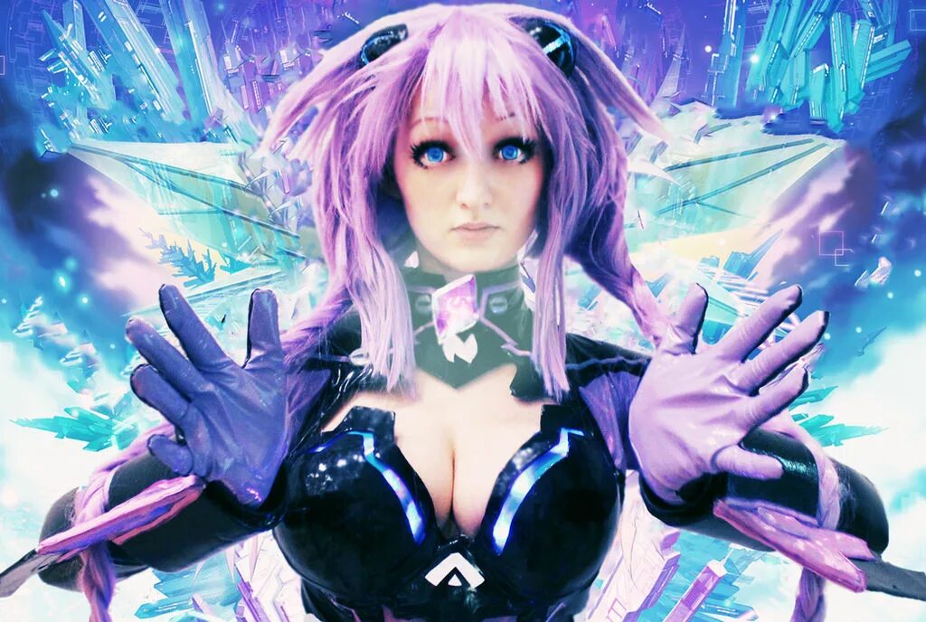 Cosplay heart. Нептуния косплей. Noir Neptunia Cosplay. Purple Heart Neptunia. Перпл косплейщица.