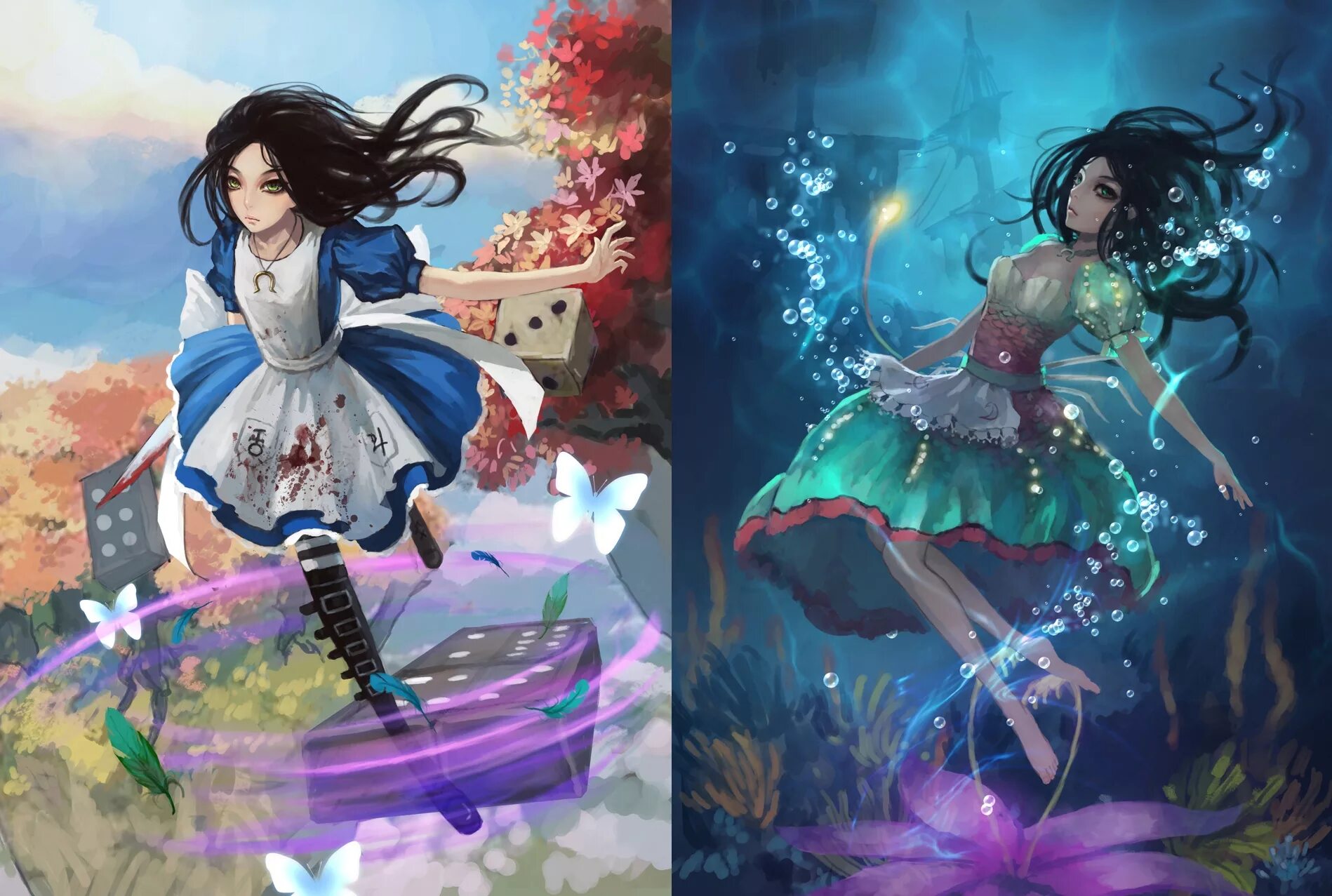 Алиса из страны кошмаров. Алэлис в стране кошмаров. Alice Madness Returns и Алиса в стране чудес. Алиса Вандерленд арт игра.