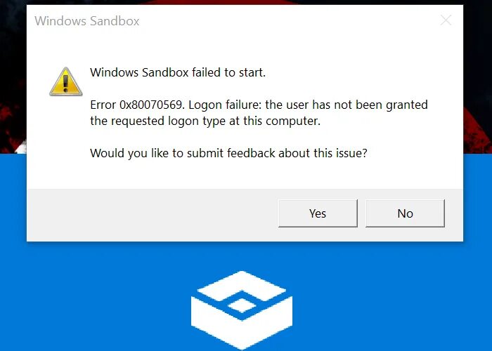 Ошибка start error. Windows sandbox. песочница windows 10. windows sandbox error. песочница для windows 10 home.