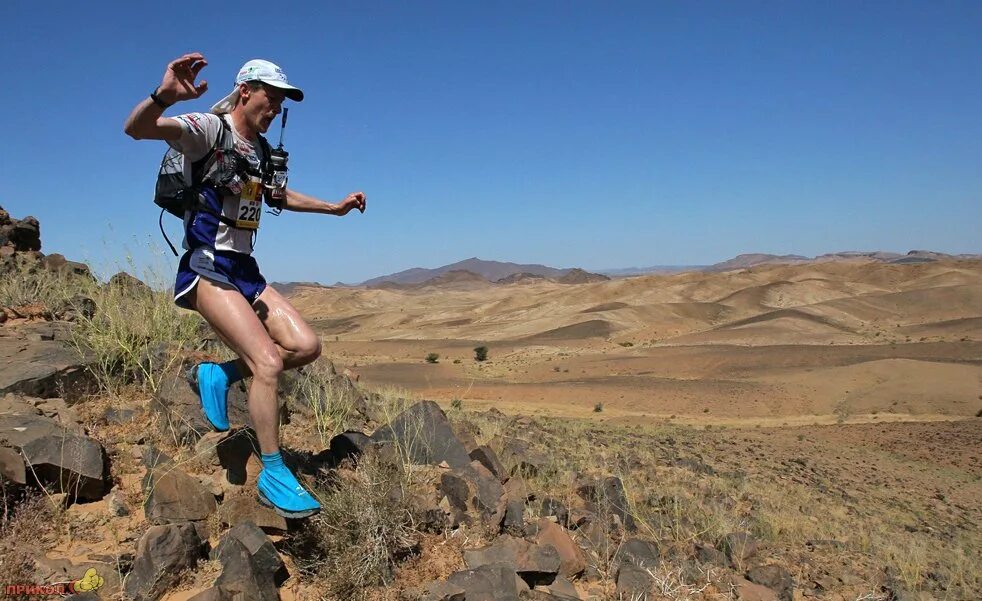 Пустынные бега. Ультрамарафон des Sables. Песчаный марафон. Забег по сахаре. Марафон в пустыне.