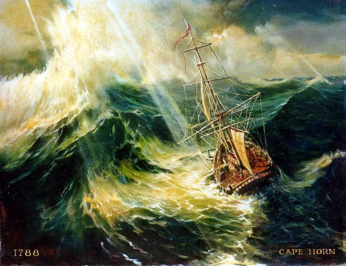 Гневное бурное море раскачивает корабль. Шторм 1854 айвазовский. айвазовский крушение корабля в бушующем море. мыс горн кладбище кораблей. гибель барка памир.