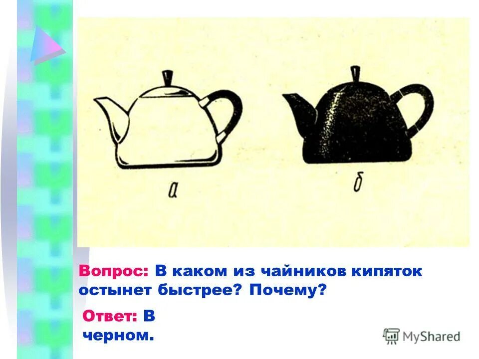 Работа чайника физика. Чайник вид спереди. Чайник остынет и чайник. Какой чайник быстрее остынет. Неправильный чайник.