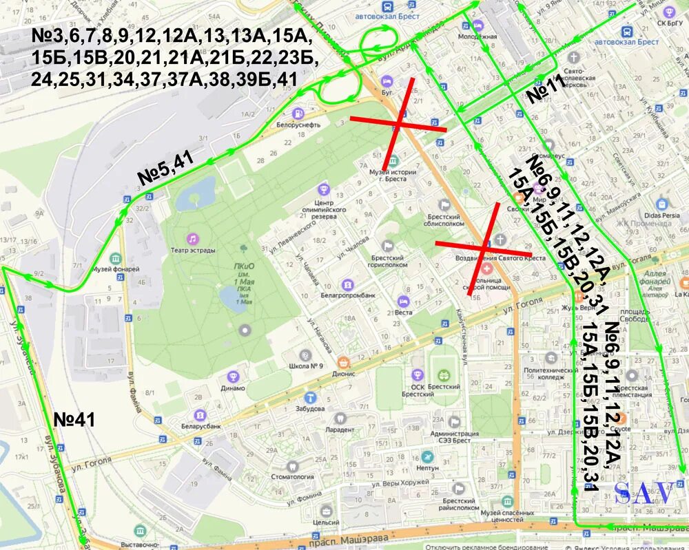 Автобусные маршруты Бреста на карте. Маршрут на автобусе в парк 1 мая. Брест ул. Куйбышева карта. Карта Бреста с остановками общественного транспорта. Автобус первая мая