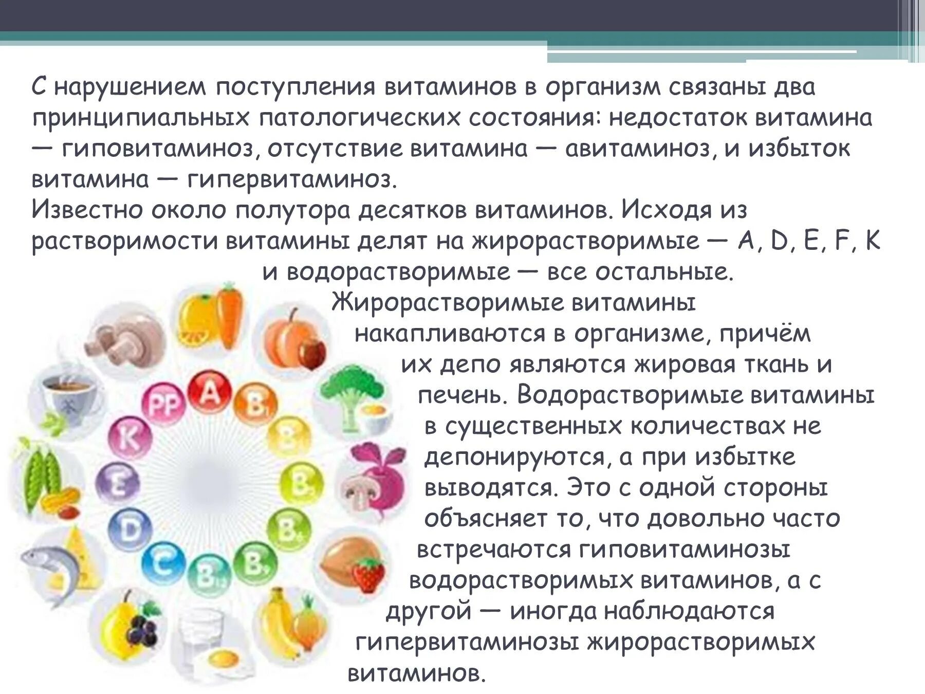Авитаминозы и гиповитаминозы таблица