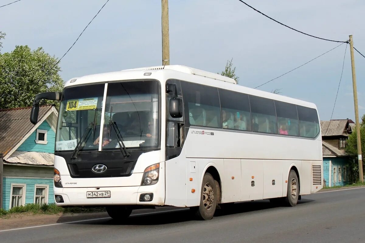 Hyundai (43), м340нв29. Автобус: Hyundai (43), м340нв29. Нв29. 104 Маршрут Южно Сахалинск фото Ютонг.