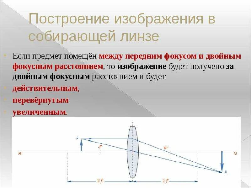 Изображение предмета расположено на расстоянии 60 см. Предмет помещен в фокус линзы. Собирающая линза построение. Изображение в фокусе собирающей линзы. Линза собирающая предмет между линзой и фокусом.