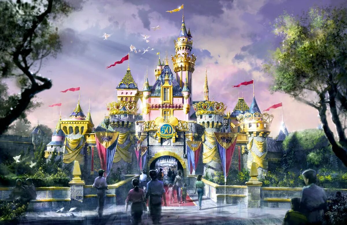 Sleeping Beauty Castle Диснейленд. Walt Disney Imagineering.