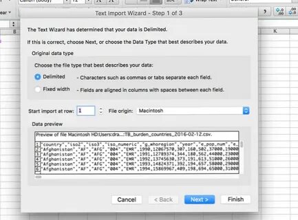 Text import