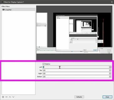 Obs обрезать видео
