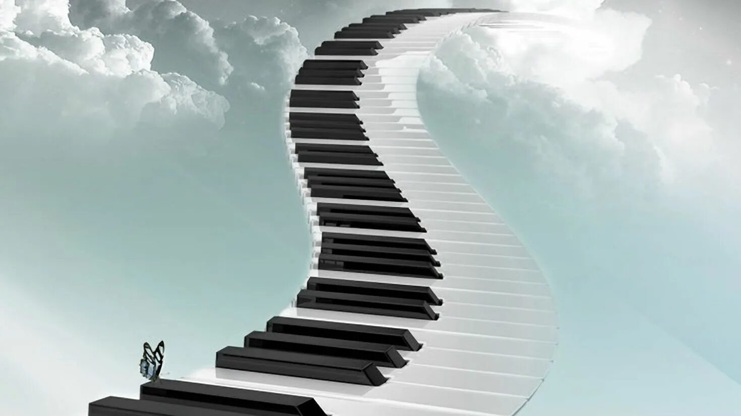 1 час музыки без слов. Фортепиано. Музыкальная лестница. Клавиши рояля. Музыкальные картинки.