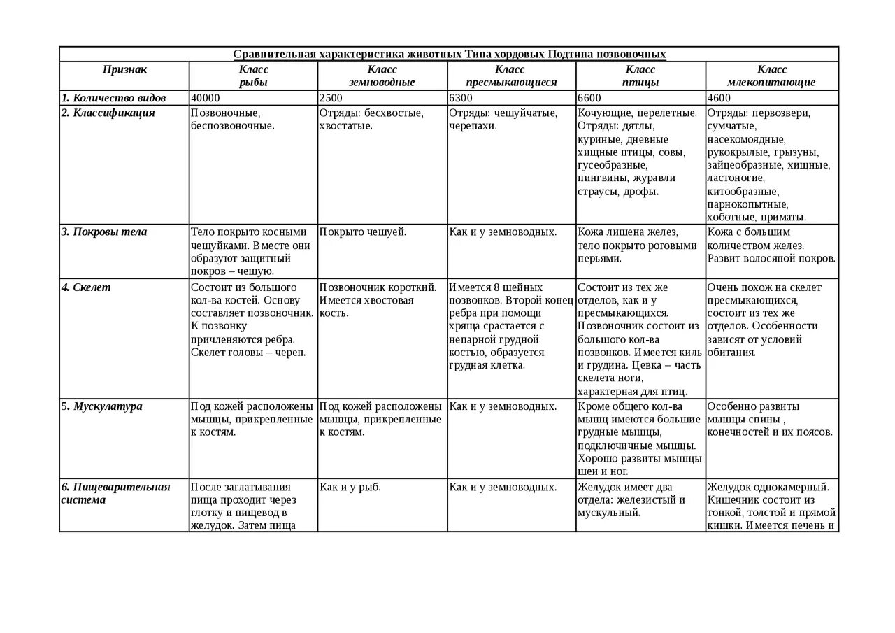 Различия классов позвоночных животных. Сравнительная характеристика классов хордовых таблица. Сравнительная характеристика типа хордовых таблица. Сравнительная характеристика классов животных таблица. Сравнительная характеристика класса хордовых таблица.