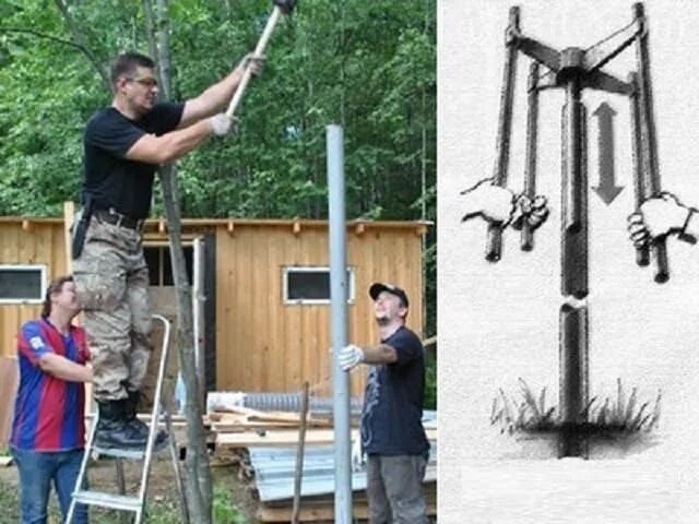 Забить столбы