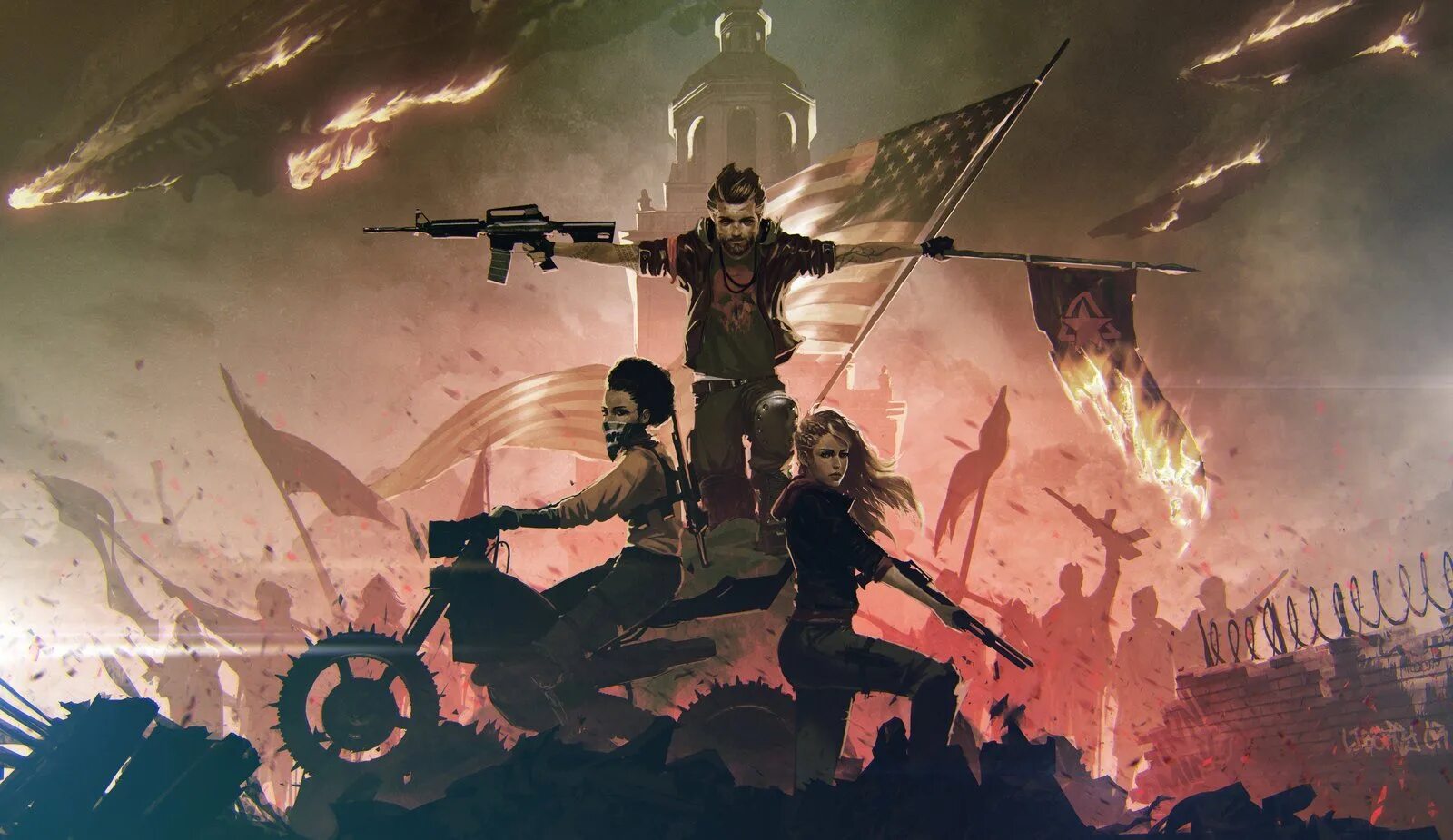 Игра homefront the revolution. Якуб розальски 1920+ роботы. Революционеры будущего. Восстание будущего арт. Восстание арт.