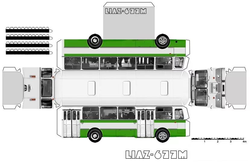 Распечатать машинку для вырезания. Развертка автобус ЛИАЗ 677. Развертка автобуса ЛИАЗ. Паперкрафт автобус ЛИАЗ. Автобус ЛИАЗ 677 из бумаги.