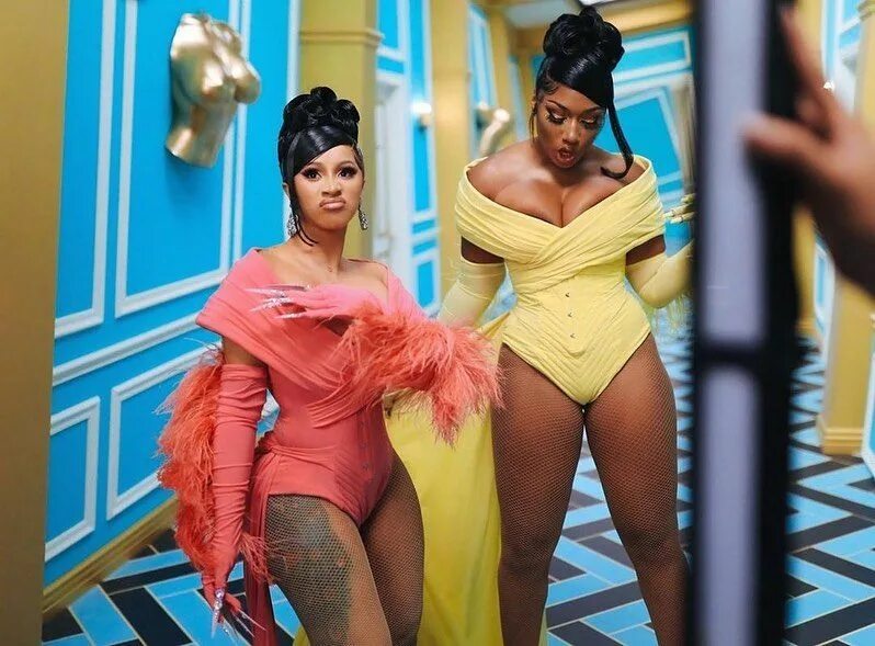 Карди би вап. Карди би и Megan Thee Stallion. Cardi b в разных костюмах. Карди би в купальнике 2020.