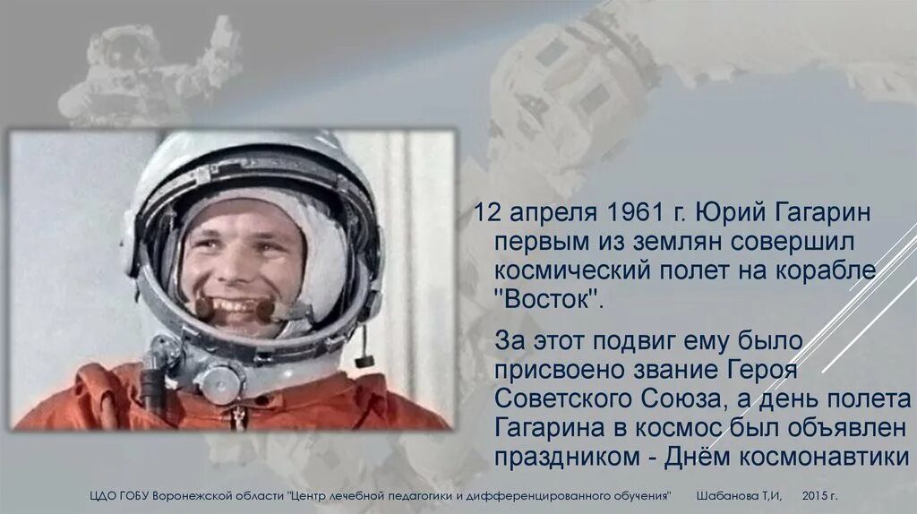 Первый человек совершивший полет в космос. 1961 Полет Гагарина. 1961 Гагарин в космос.