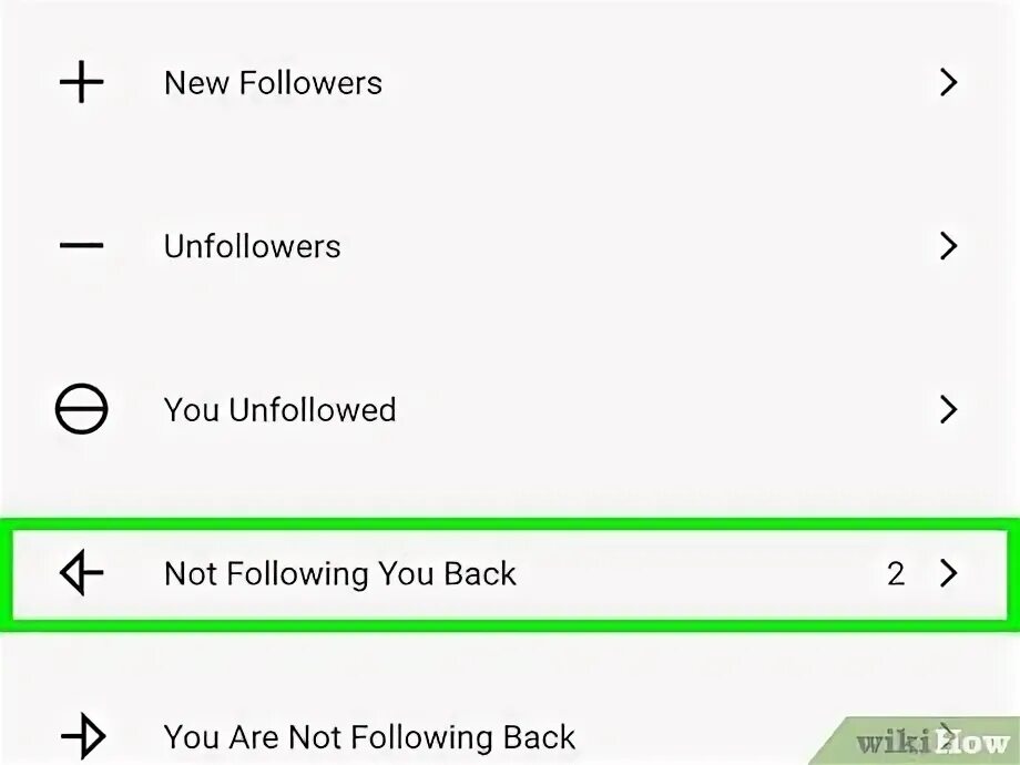 Are not following you back. Are not following you back