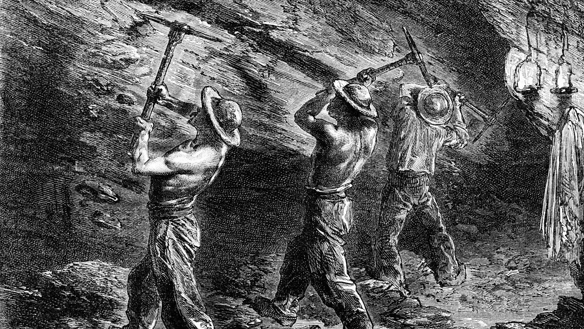 Золотая лихорадка 1848 калифорния. Добыча угля в древности. Горное дело 19 век. Добыча 4 глава. Шахты горное дело неолита.