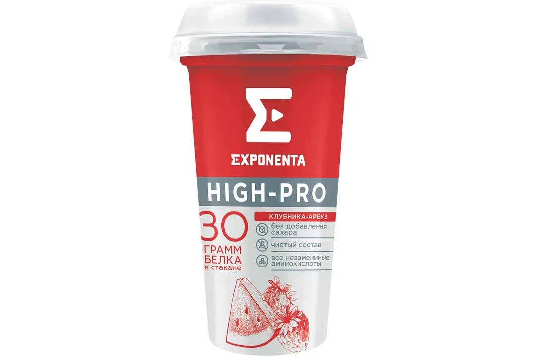 Exponenta high pro клубника арбуз. Напиток кисломолочный Exponenta High-Pro клубника-Арбуз 250 г. Напиток Exponenta High Pro. Напиток к/м Exponenta High-Pro 0,25л обезжиренный. Протеиновый коктейль Exponenta.