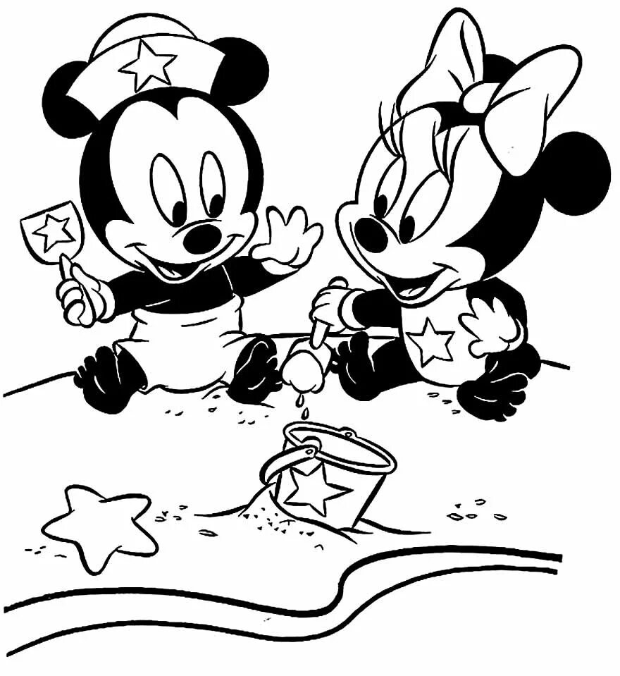 минни маус раскраска.