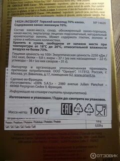 Шоколад процент какао