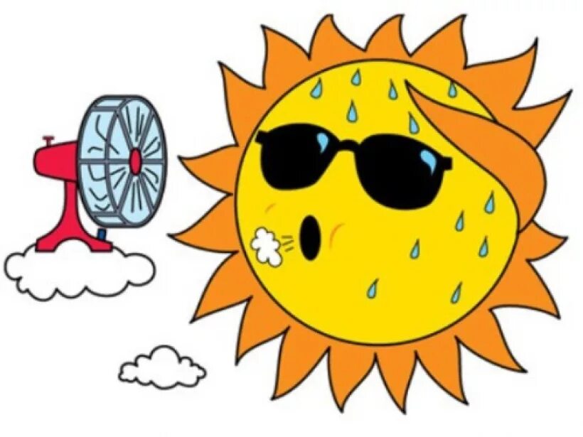 The day was hot and sunny